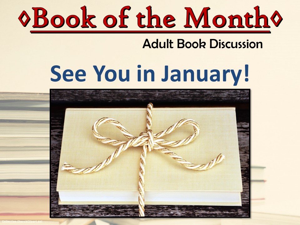 Adult Book Club no December
